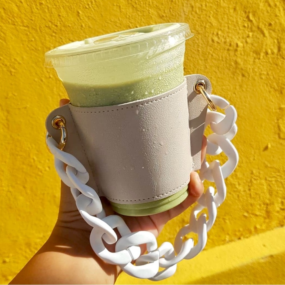 Coffee Purse/ Holder in White🧋🤍